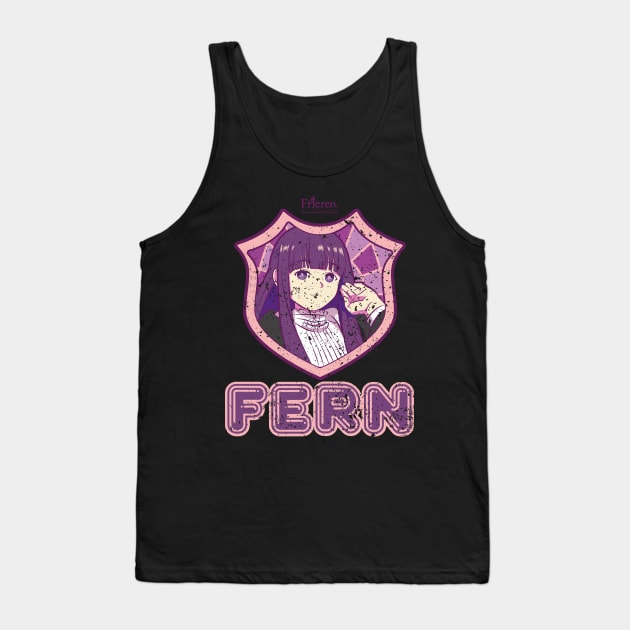 FRIEREN BEYOND JOURNEYS END  FERN SHIELD (GRUNGE) Tank Top by FunGangStore